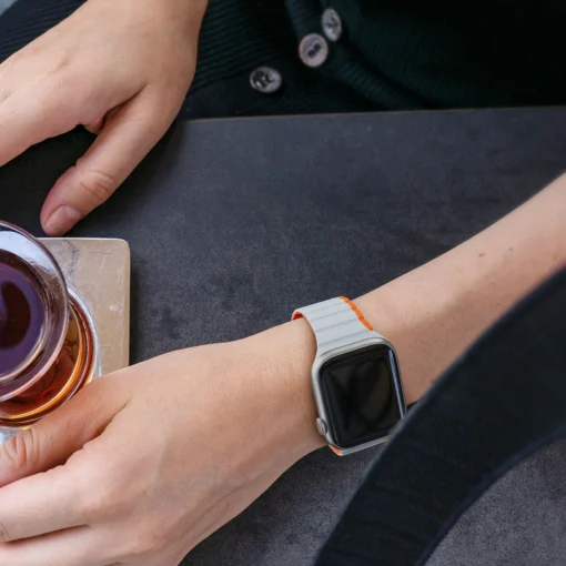 Apple Watch rihm 424445mm silikoonist magnetkinnitusega hall ja oran 9